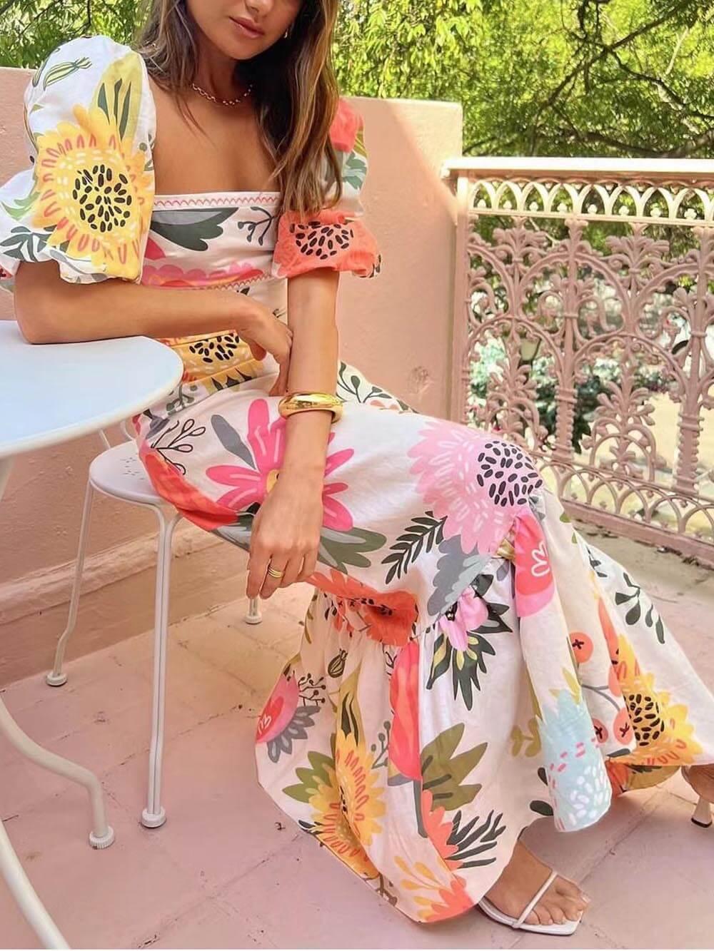 Eleanor | Floral Printed Maxi Dress