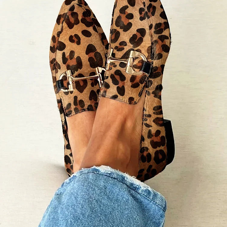 Frances | Elegant Leopard-Print Loafers