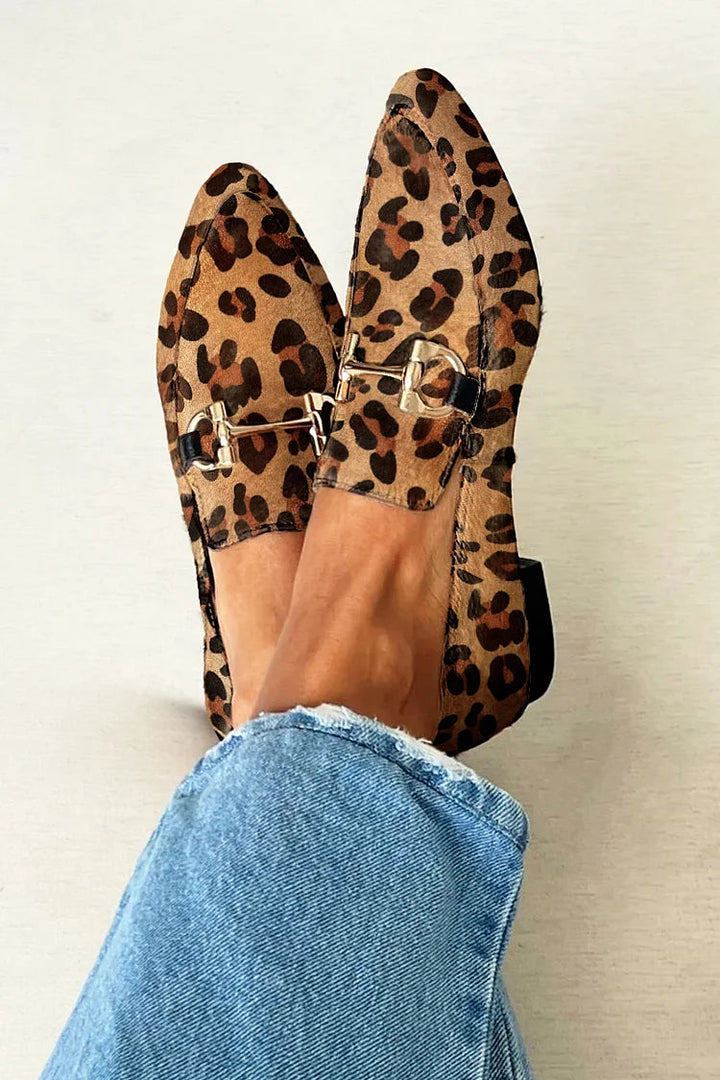 Frances | Elegant Leopard-Print Loafers