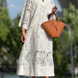 Madeleine | Floral Midi V-Neck Dress