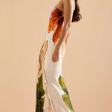 Eliza | Elegant Floral Printed Maxi Off-Shoulder Dress