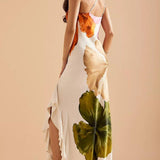 Eliza | Elegant Floral Printed Maxi Off-Shoulder Dress