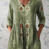 Mary | Long V-Neck Blouse