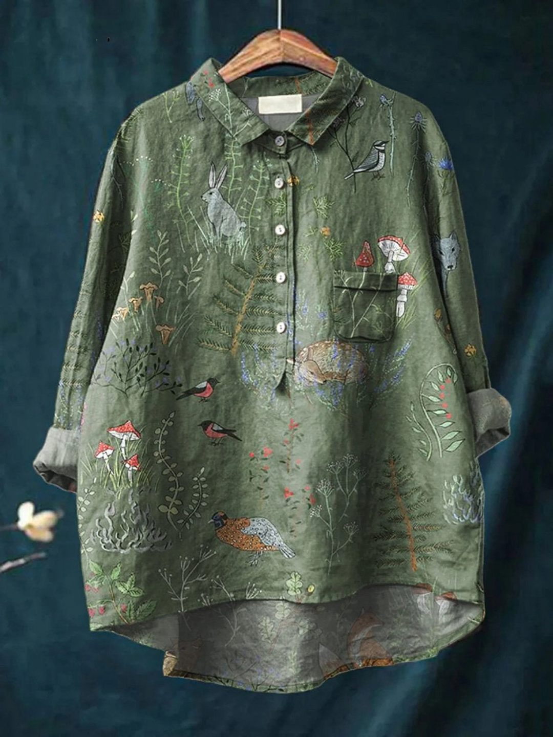 Rose | Animal-Print Relaxed Blouse