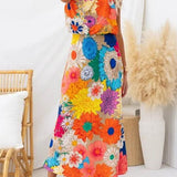 Harriet | Floral Printed Maxi Sleeveless Tie-Waist Dress
