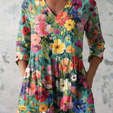 Edith | Long V-Neck Blouse