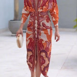 Monica | Printed Midi Dress