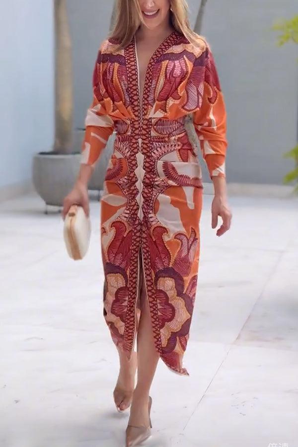 Monica | Printed Midi Dress