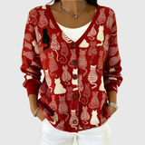 Victoria | Comfortable Knitted Button-Front Cardigan
