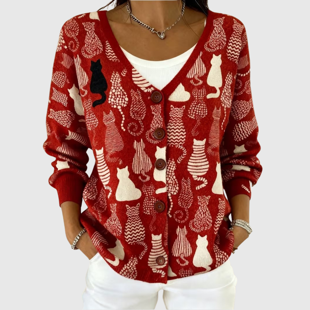 Victoria | Comfortable Knitted Button-Front Cardigan
