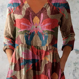 India | Long V-Neck Blouse