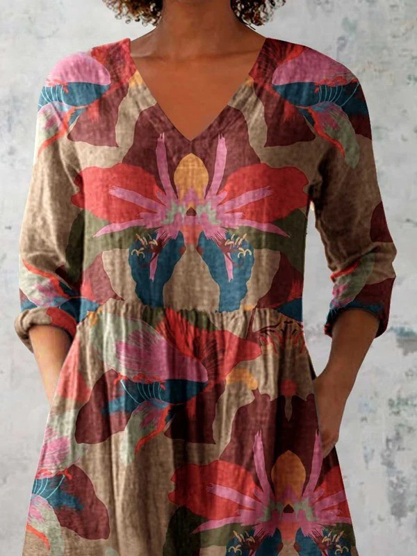 India | Long V-Neck Blouse