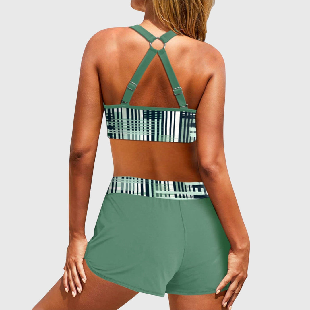 Charlotte | Striped High-Waisted Bikini