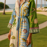 Rachel | Printed Midi Dress