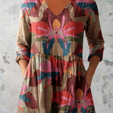 India | Long V-Neck Blouse
