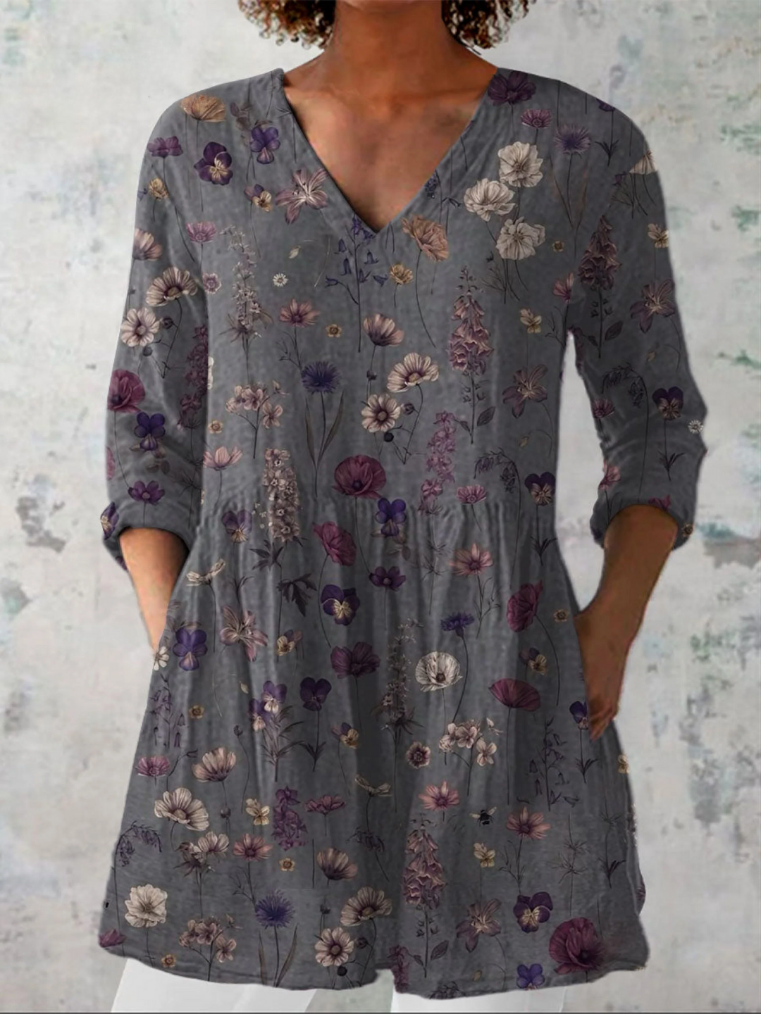 Caitlin | Long V-Neck Blouse
