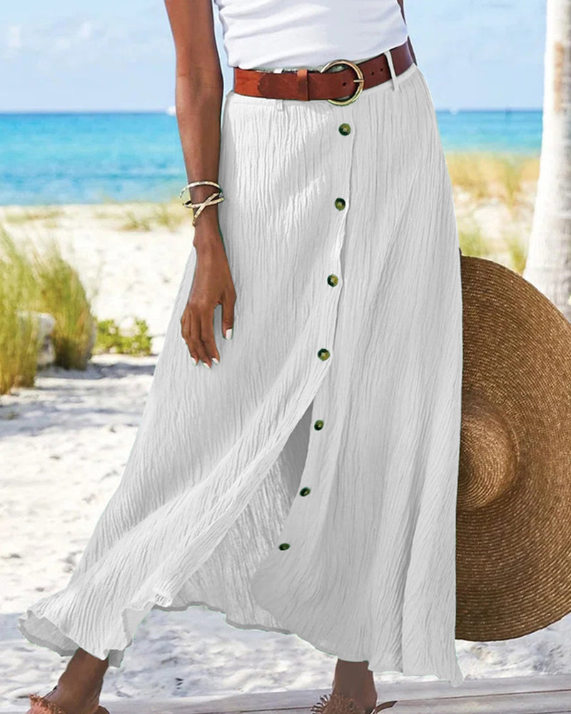 Marie | Button-Detail Skirt