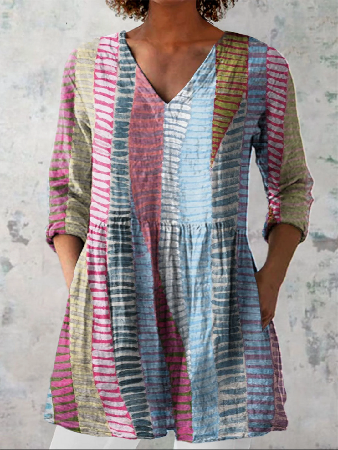 Abigail | Long V-Neck Blouse