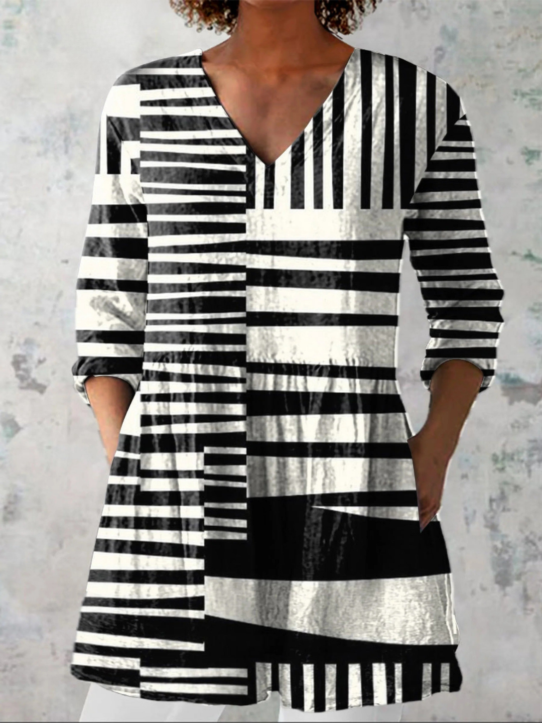 Elsie | Long V-Neck Blouse