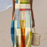 Tanya | Geometric-Print Midi Dress