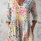 Sarah | Long V-Neck Blouse
