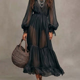 Ella | Elegant Midi V-Neck Dress