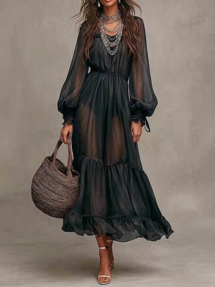 Ella | Elegant Midi V-Neck Dress