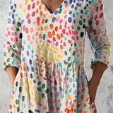 Sarah | Long V-Neck Blouse