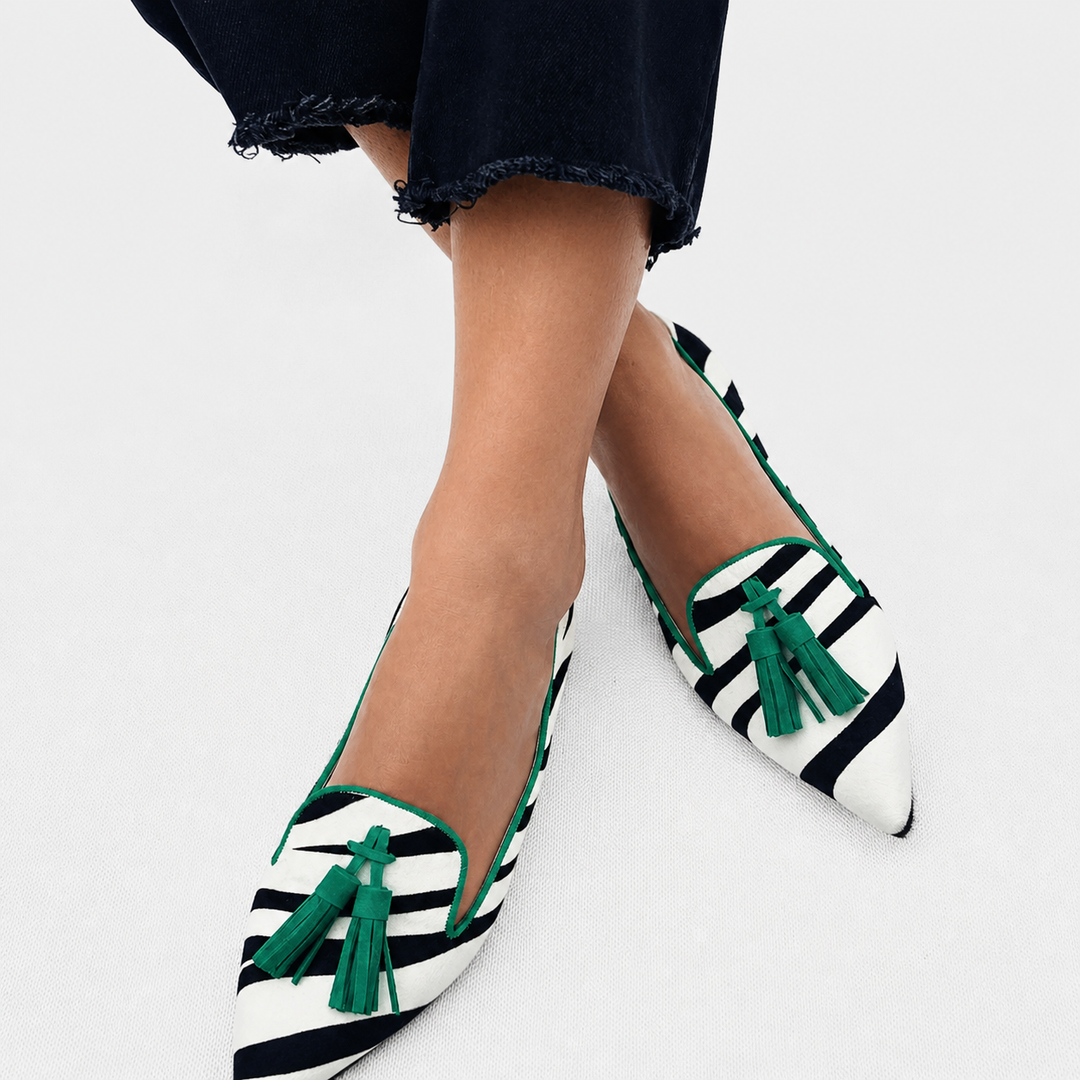 Harriet | Zebra-Print Loafers