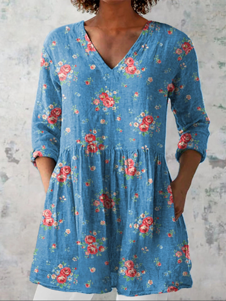 Matilda | Long V-Neck Blouse