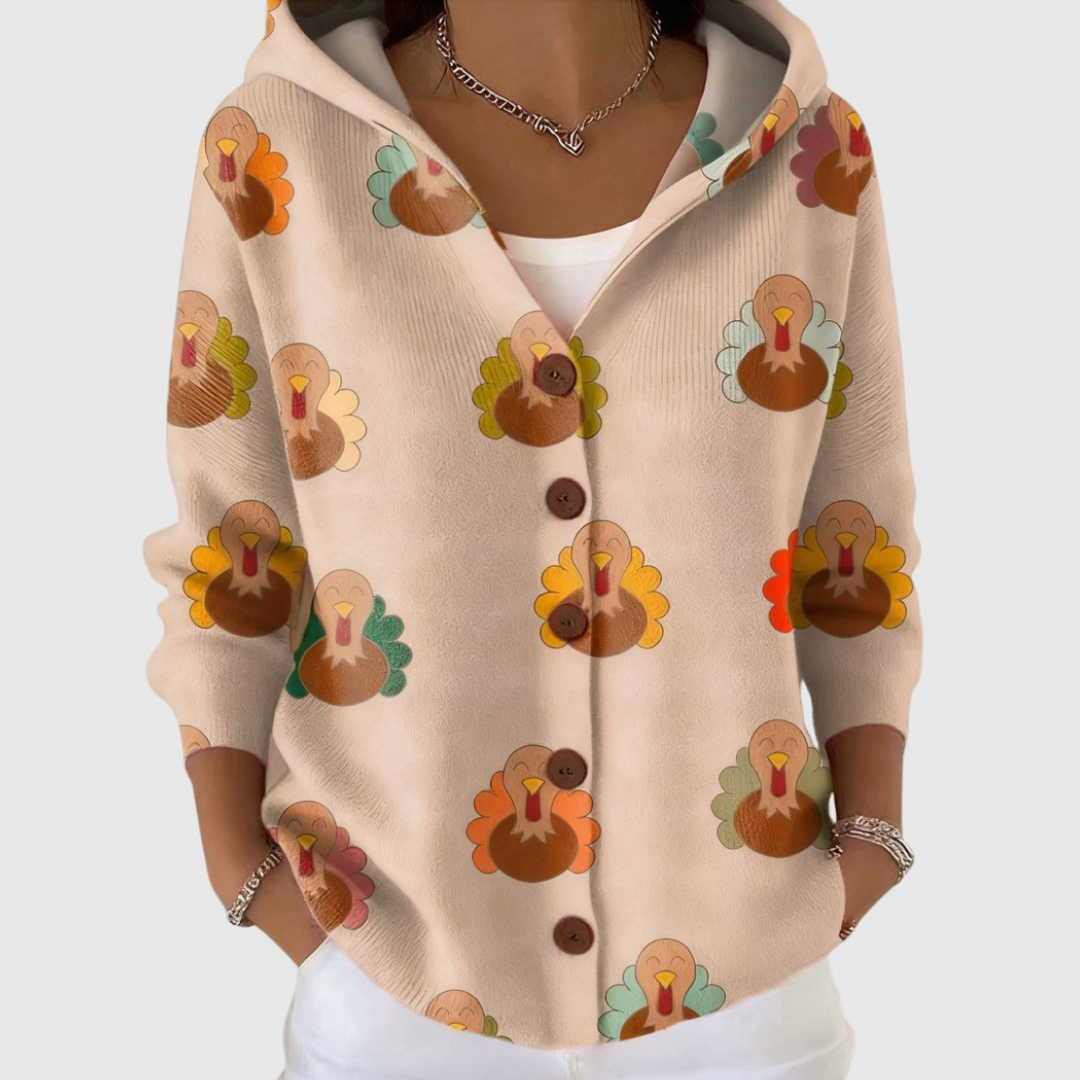 Joanna | Comfortable Knitted Hooded Cardigan