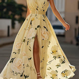 Valerie | Chiffon Floral Maxi Off-Shoulder Dress