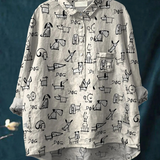 Rose | Printed Dog-Print Relaxed Blouse