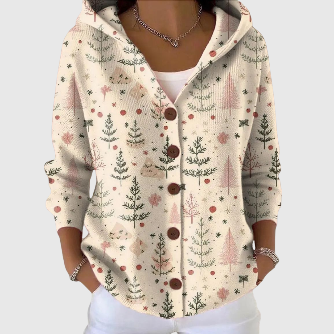 Louise | Comfortable Knitted Hooded Cardigan