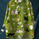 Hazel | Printed Dog-Print Relaxed T-Shirt