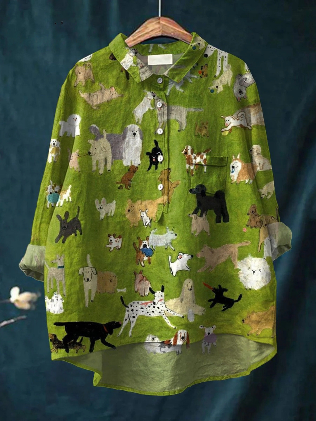 Hazel | Printed Dog-Print Relaxed T-Shirt
