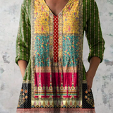 Sylvia | Long V-Neck Blouse
