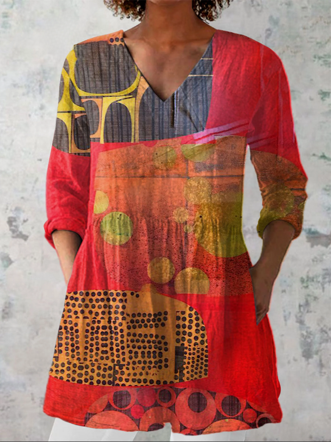 Jane | Long V-Neck Blouse