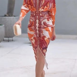 Monica | Printed Midi Dress