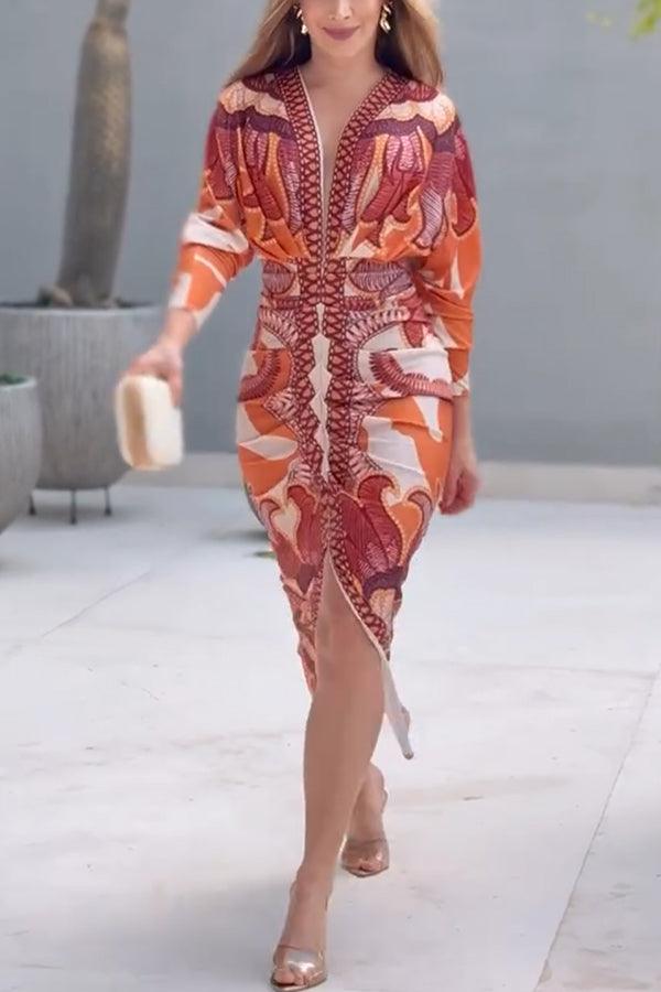 Monica | Printed Midi Dress