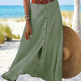 Marie | Button-Detail Skirt