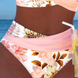 Marie | Floral Animal-Print Split-Hem Bikini