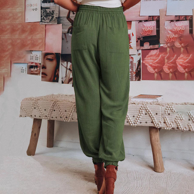 Louise | Elegant Drawstring Trousers
