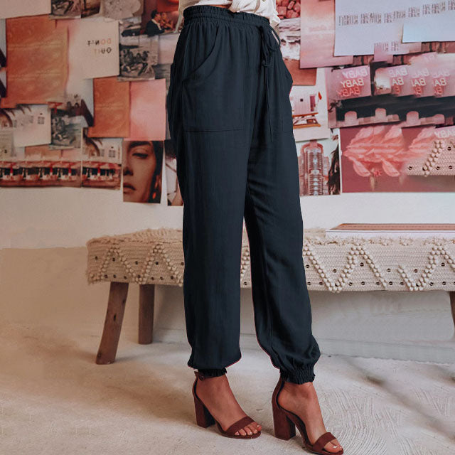 Louise | Elegant Drawstring Trousers