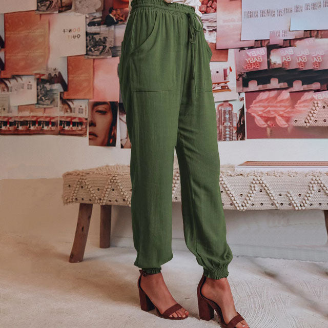Louise | Elegant Drawstring Trousers