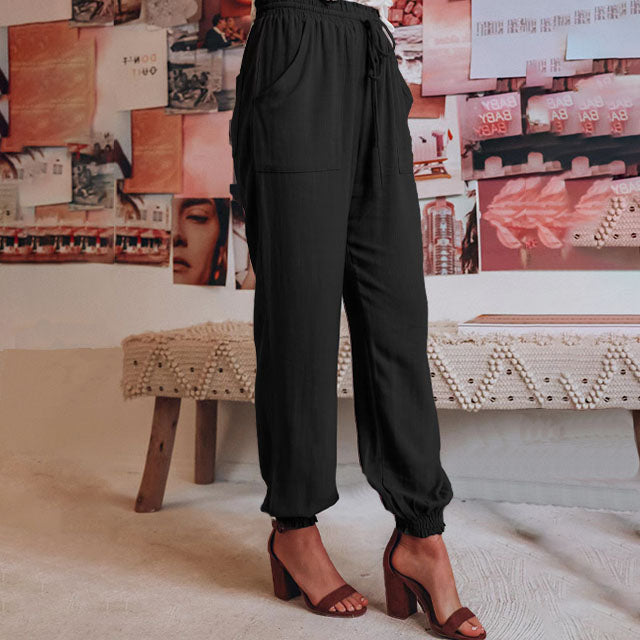 Louise | Elegant Drawstring Trousers
