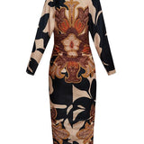 Monica | Printed Midi Dress
