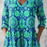 Leah | Long V-Neck Blouse