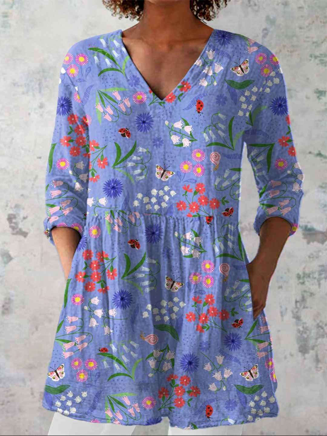 Sienna | Long V-Neck Blouse