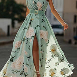 Valerie | Chiffon Floral Maxi Off-Shoulder Dress